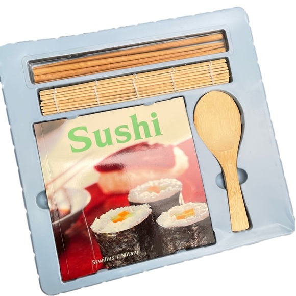 Mud Puddle Books Other - Sushi Book and Kit Serving Mat/Utensil New